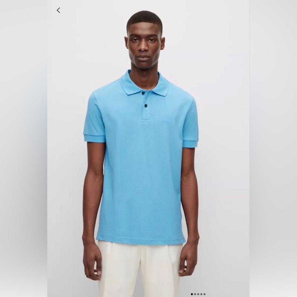 BOSS modern-fit polo shirt with logo embroidery